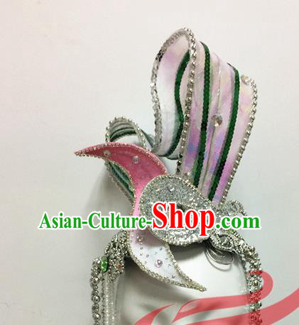 Top China Spring Festival Gala Stage Performance Headdress Woman Group Lotus Dance Hair Crown Opening Dance Hair Accessories