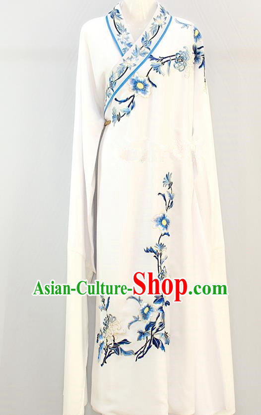 China Huangmei Opera Scholar Liang Shanbo White Robe Peking Opera Niche Clothing Beijing Opera Xiaosheng Apparel