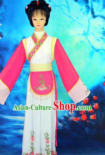 Chinese Beijing Opera Xiaodan Clothing Ancient Servant Girl Dress Outfits Traditional Shaoxing Opera Young Lady Garment Costume