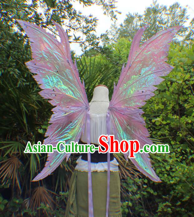 Custom Cosplay Catwalks Accessories Miami Stage Show Back Decorations Halloween Fancy Props Christmas Day Pink Butterfly Deluxe Wings