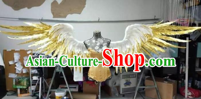 Custom Stage Show Feathers Props Halloween Cosplay Angel Feather Wings Miami Catwalks Back Decorations Ceremony Performance Accessories