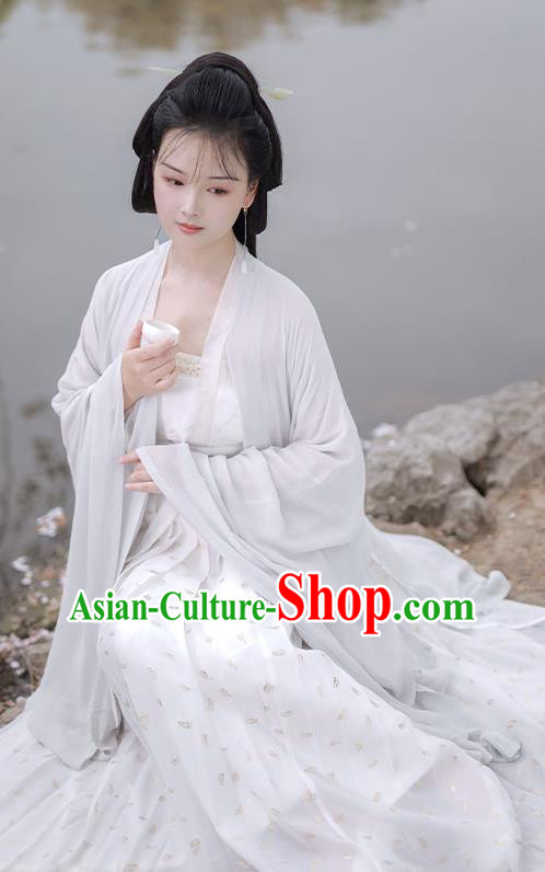 China Ancient Court Beauty Hanfu Dress Clothing Traditional Tang Dynasty Royal Princess Historical Garment Costumes