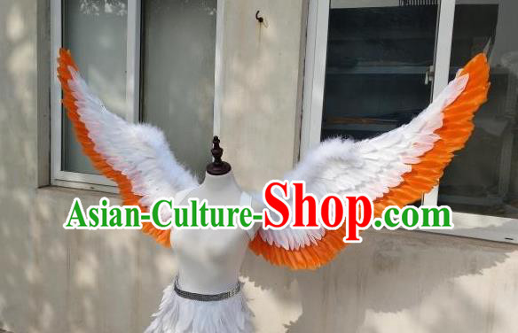 Custom Halloween Fancy Ball Back Accessories Carnival Parade Wear Miami Show Feathers Decorations Cosplay Deluxe Wings Catwalks Angel Props