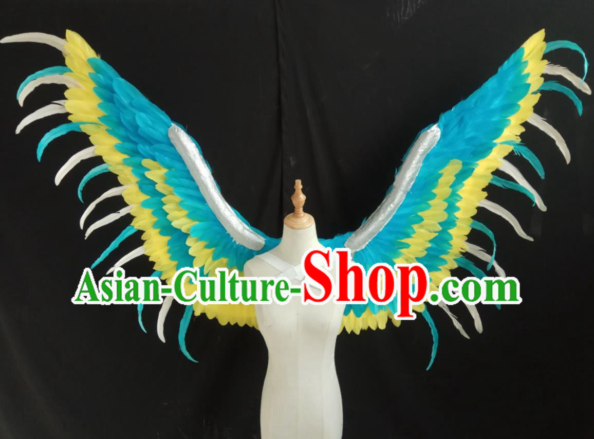 Custom Stage Show Props Opening Dance Wear Miami Catwalks Feather Accessories Christmas Angel Wings Halloween Cosplay Back Decorations