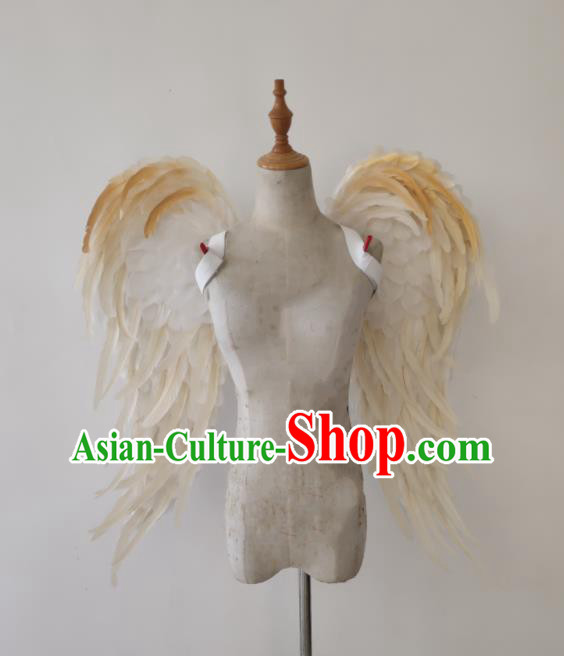 Custom Opening Dance Wear Miami Parade Accessories Christmas Feather Wings Halloween Performance Decorations Stage Show Props