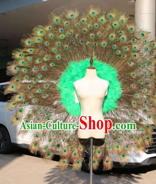 Custom Opening Dance Deluxe Angel Wings Carnival Parade Back Accessories Miami Stage Show Peacock Feather Wear Christmas Catwalks Props