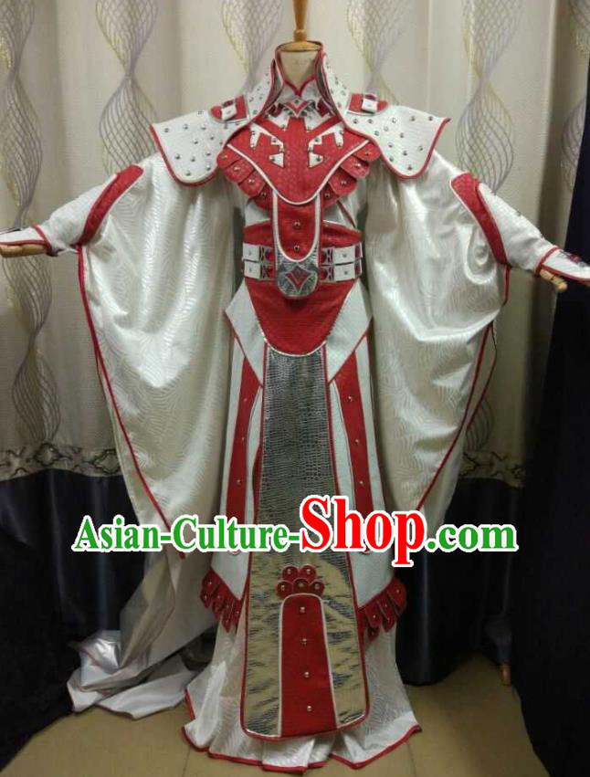 China Traditional Puppet Show Swordswoman Ye Xiaochai Garment Costumes Ancient Female General Clothing Cosplay Heroine Dress Outfits