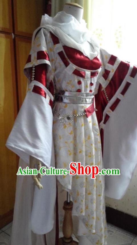 China Cosplay Female Knight Dress Outfits Traditional Puppet Show Young Lady Yu Yinshuang Garment Costumes Ancient Swordswoman Clothing