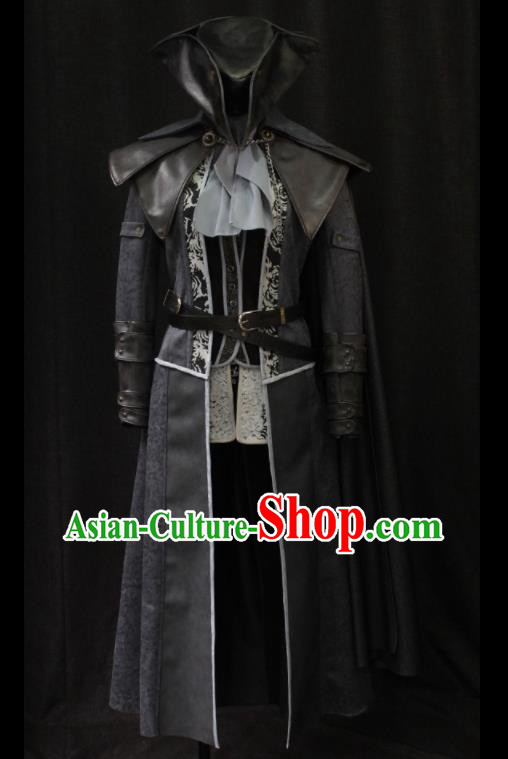 Custom European Prince Garment Costumes Western Warrior Leather Suits Cosplay Knight Clothing