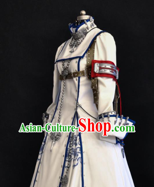 Top Traditional Game Role Clothing Cosplay Nun White Dress Western Goddess Garment Costumes