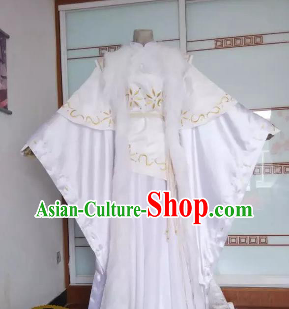 Chinese Puppet Show Royal Highness Garment Costumes Ancient Young Childe Uniforms Traditional Cosplay Swordsman Clothing