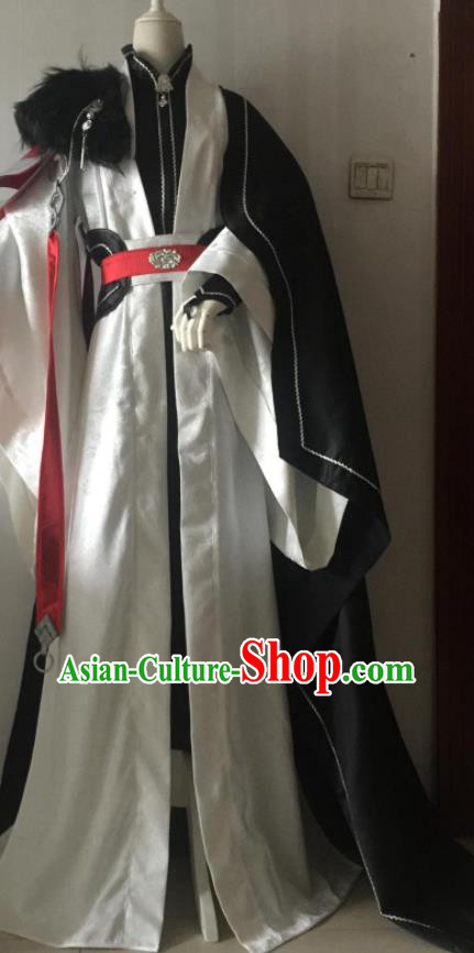 China Cosplay Swordsman Clothing Ancient Royal King Garment Costumes Traditional Hanfu Chivalrous Male Apparels
