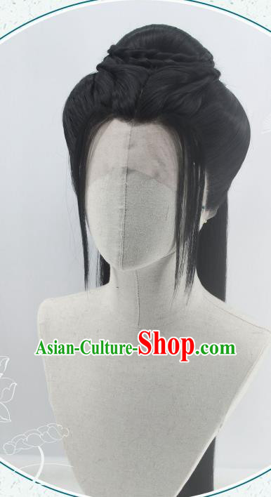 Chinese Traditional The Untamed Jiang Yanli Hairpieces Cosplay Young Lady Hair Accessories Ancient Taoist Nun Wigs Headwear