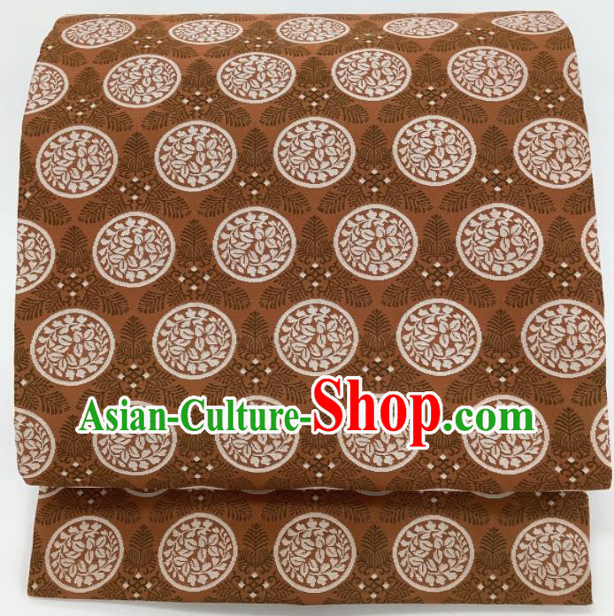 Traditional Japanese Kimono Belt Handmade Brown Waistband Yukata Robe Girdle Accessories