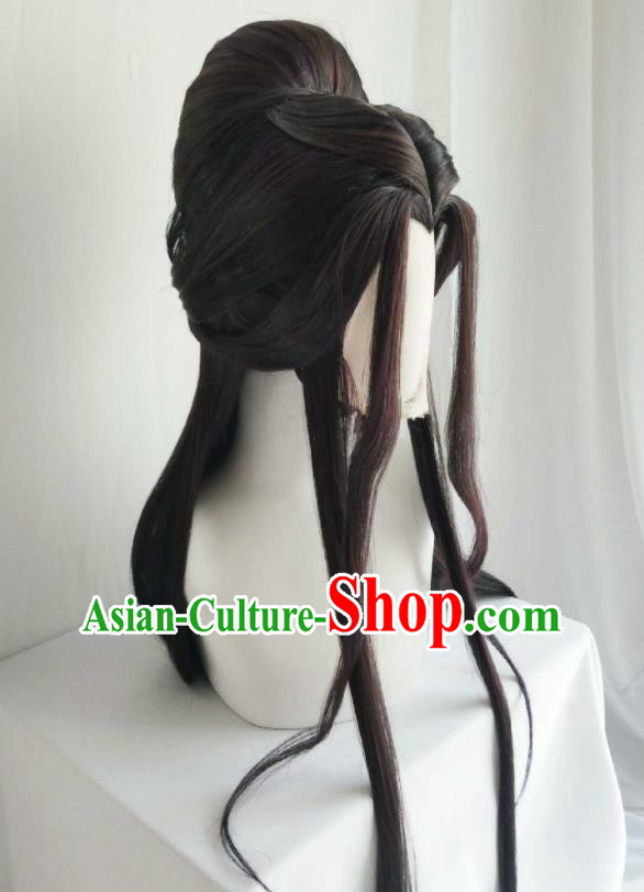 Chinese Cosplay Imperial Consort Hair Accessories Ancient Goddess Wigs Headwear Traditional Puppet Show Young Beauty Li Jianshi Hairpieces
