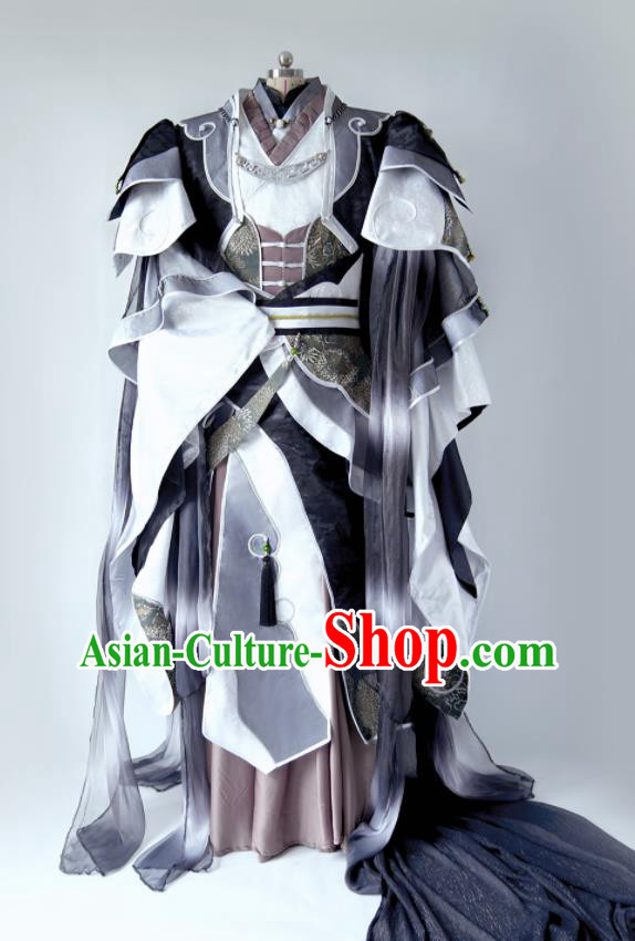 Custom China Puppet Show Royal Highness Clothing Ancient Emperor Garment Costumes Cosplay Swordsman Mo Cangli Outfits