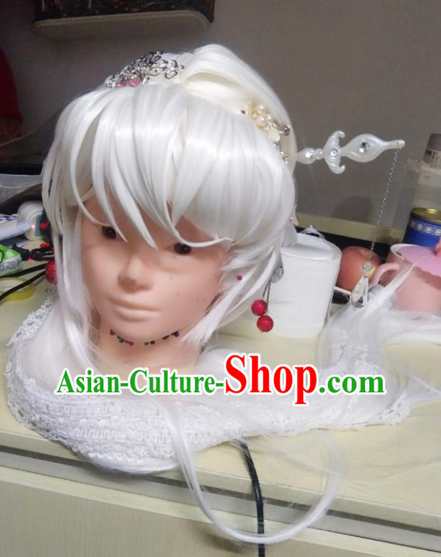 Chinese Ancient Young Hero Hair Accessories Handmade Cosplay Swordsman Headpieces Traditional Puppet Show Hairpins