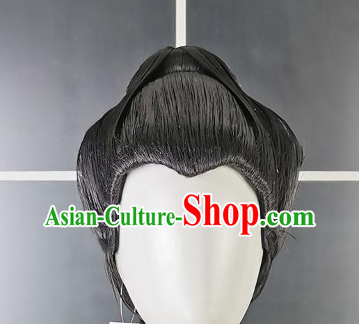 China Traditional Tang Dynasty Court Woman Hair Accessories Cosplay Imperial Consort Wigs Headwear Ancient Palace Beauty Hairpieces