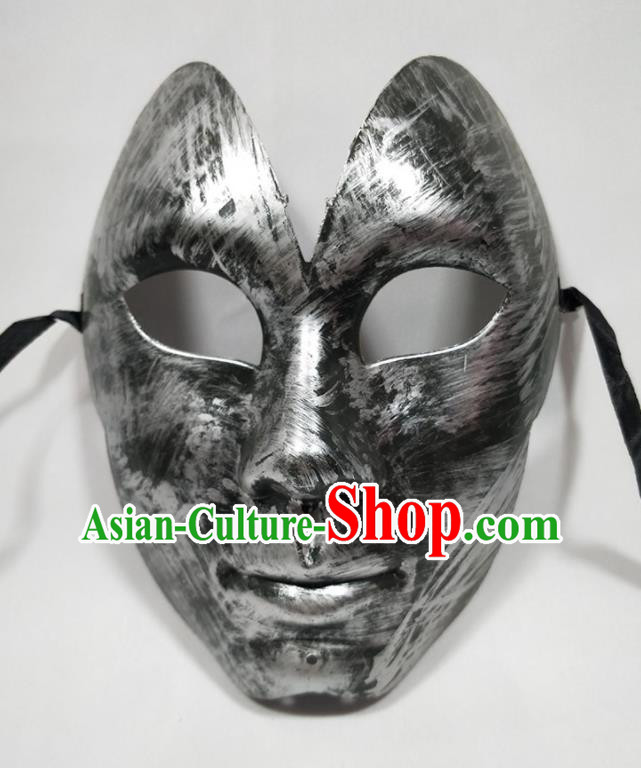 Handmade Halloween Male Headpiece Cosplay Warrior Full Mask Masque Face Accessories Stage Show Decorations