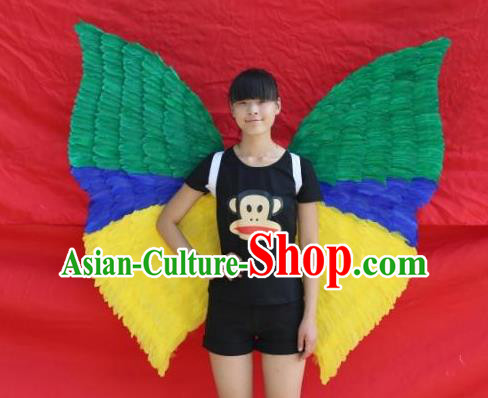 Top Opening Dance Back Accessories Brazil Parade Decorations Miami Catwalks Feather Props Stage Show Butterfly Wings