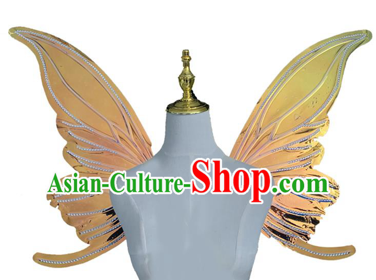 Top Stage Show Butterfly Wings Cosplay Flower Fairy Accessories Brazil Parade Back Decorations Catwalks Props