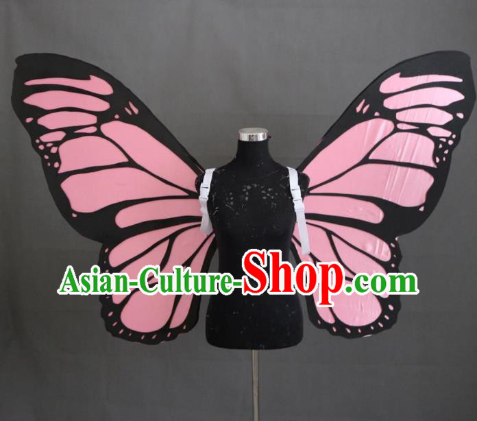 Top Brazil Parade Back Decorations Catwalks Angel Props Stage Show Pink Butterfly Wings Cosplay Fairy Accessories