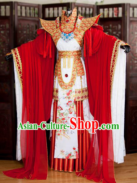 China Traditional Puppet Show Royal Prince Uniforms Cosplay Swordsman King Hanfu Clothing Ancient Young Childe Garment Costumes