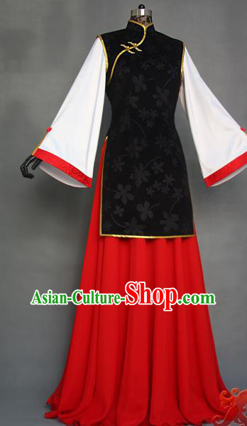 China Traditional Axis Powers Wan Niang Clothing Cosplay Country Woman Garment Costumes Ancient Young Lady Red Dress Outfits