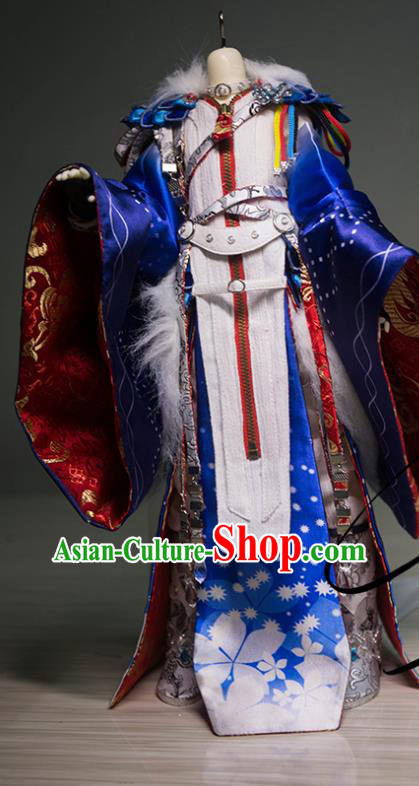 Chinese Traditional Thunderbolt Fantasy Emperor Garment Costumes Cosplay Swordsman Clothing Ancient Noble Childe Uniforms