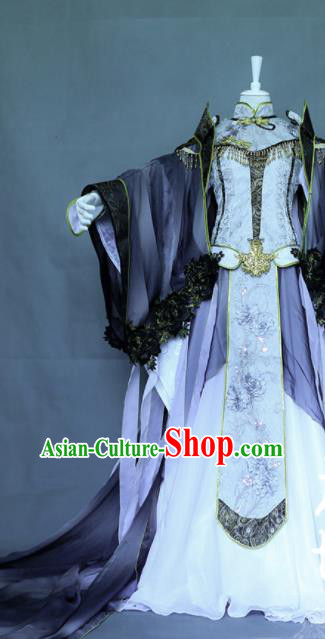 China Traditional Puppet Show Hanfu Clothing Cosplay Fairy Princess Garment Costumes Ancient Queen Dress Outfits