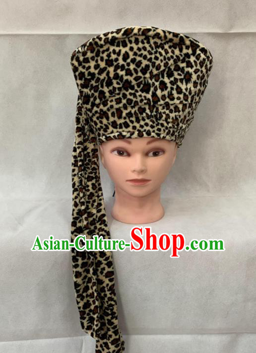 Handmade China Beijing Opera Wusheng Headwear Ancient Hunter Helmet Peking Opera Swordsman Hat