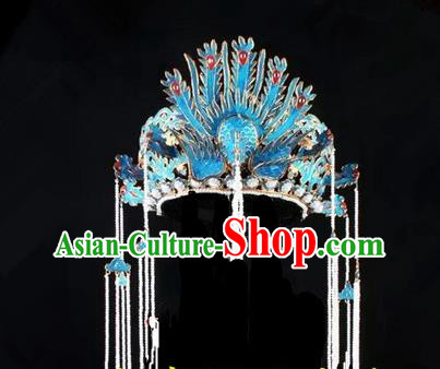 Chinese Beijing Opera Elderly Woman Hair Accessories Peking Opera Queen Mother Phoenix Coronet Traditional Opera Dowager Empress Headdress