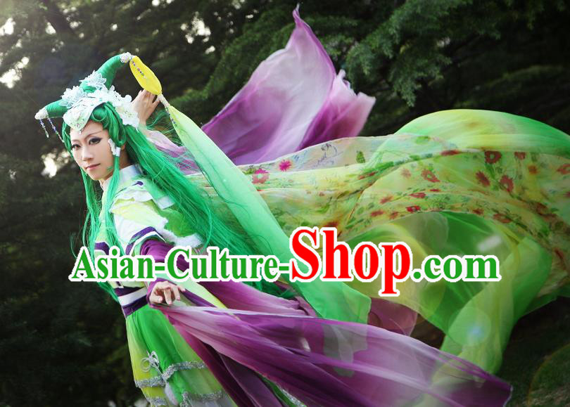China Traditional Puppet Show Mu Chengxue Garment Costumes Ancient Swordswoman Clothing Cosplay Chivalrous Female Dress Outfits and Headdress