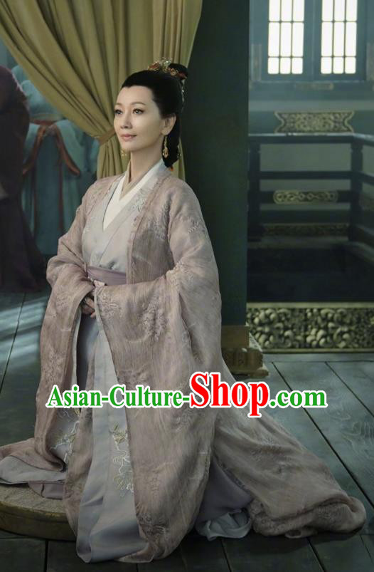 China Ancient Noble Woman Garment Costumes The Rebel Princess Southern and Northern Dynasties Royal Countess Hanfu Dress Clothing and Headpieces