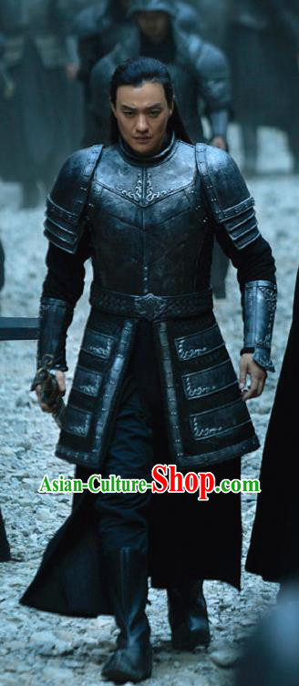 China Drama The Rebel Princess Xiao Qi Replica Costume Traditional Hanfu General Armor Suits Ancient Royal Prince Clothing