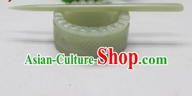 China Scholar Hairpin Ancient Prince Jade Hair Crown Handmade Han Dynasty Hair accessories