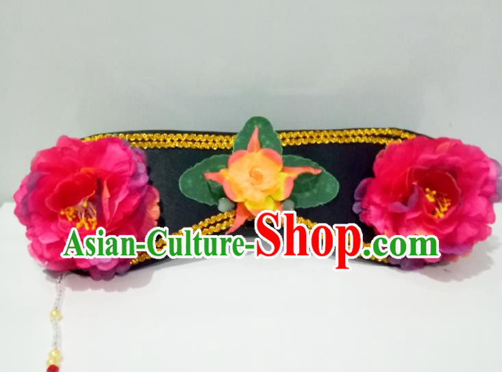 China TV Series My Fair Princess Zhi Hua Giant Wing Headpiece Ancient Court Lady Hair Accessories Traditional Qing Dynasty Headdress