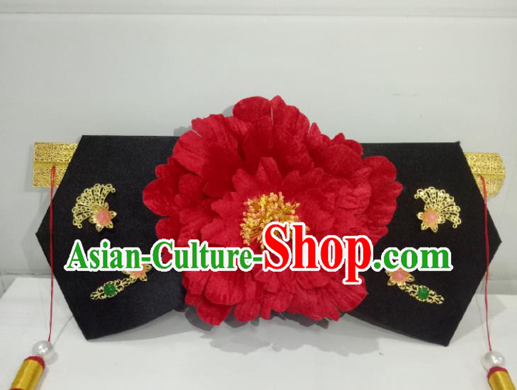 China Ancient Noble Woman Giant Wing Hair Accessories Traditional Qing Dynasty Princess Consort Headdress TV Series My Fair Princess Headpiece