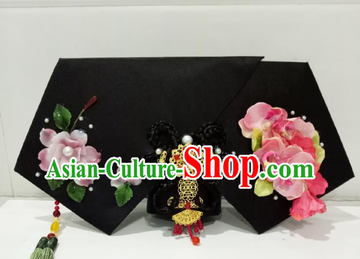 China Traditional Qing Dynasty Imperial Consort Headdress TV Series Empresses in the Palace An Ling Rong Headpiece Ancient Court Woman Giant Wing Hair Accessories