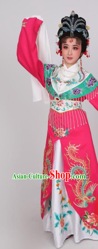 China Ancient Royal Princess Clothing Shaoxing Opera Wang Xifeng Magenta Dress Peking Opera Noble Woman Costume