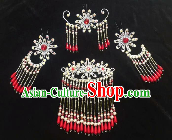 Chinese Traditional Opera Princess Hair Accessories Shaoxing Opera Actress Hairpins Beijing Opera Hua Tan Headpiece