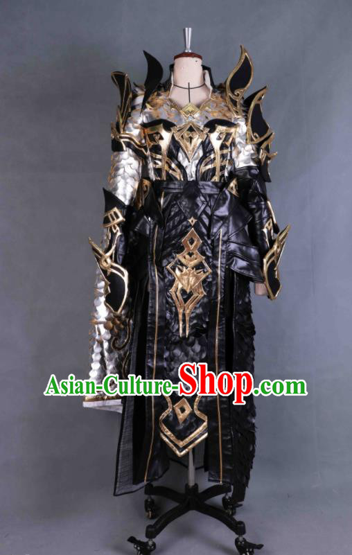 China Ancient Swordswoman Clothing Jian Xia Qing Yuan Armor Cosplay Female General Garment Costumes