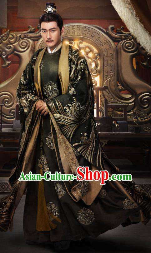 Chinese Wu Xia Series Word Of Honor Zhao Jing Apparels Ancient Lord Garment Costumes Traditional Swordsman Clothing and Headpieces Complete Set