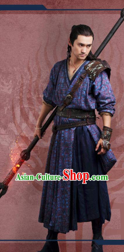 China Romance Drama The Blessed Girl Huotu Xin Costumes Traditional Hero Clothing Ancient Swordsman Garments