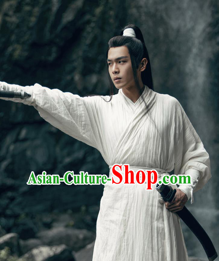 Sword Snow Stride TV Series Xu Feng Nian Replica Garments Chinese Ancient Swordsman White Costumes Knight Errant Clothing