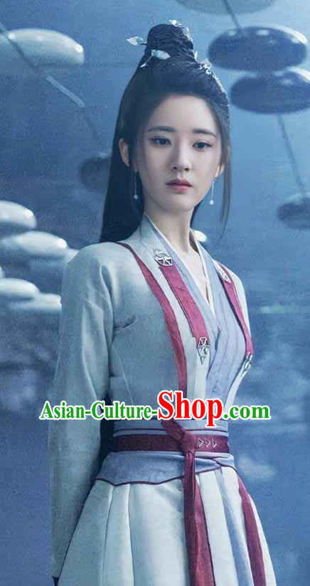Chinese TV Series Qie Shi Tian Xia Queen Bai Feng Xi Replica Costumes Ancient Swordswoman Dress Clothing