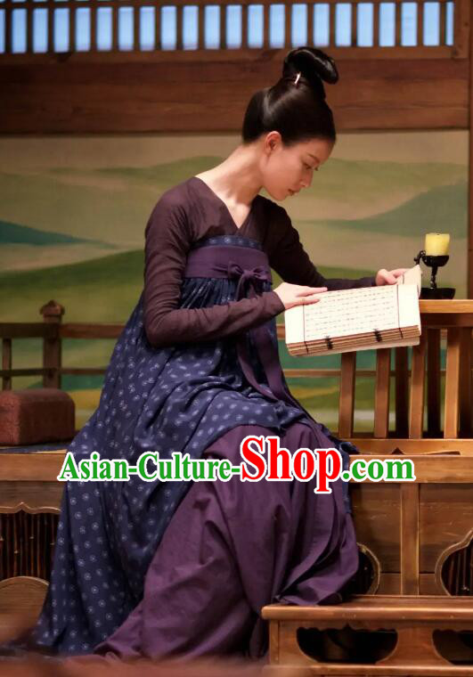 Chinese Ancient Civilian Woman Dress TV Series The Rise of Phoenixes Feng Zhi Wei Tang Dynasty Young Lady Costumes