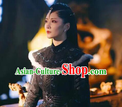 Chinese Ancient Swordswoman Dress Clothing Xian Xia Fox Fairy Apparel TV Series The Blue Whisper Qing Shu Garment Costumes