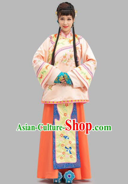 Chinese TV Series Xiu He Suit Ancient Young Mistress Garment Costume Late Qing Dynasty Rich Beauty Pink Dress