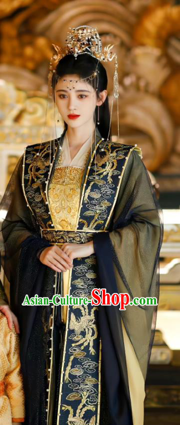 Chinese Drama Princess Jia Nan Garments Romance Series Rebirth For You Jiang Bao Ning Replica Costumes Ancient Hanfu Dress and Headdress
